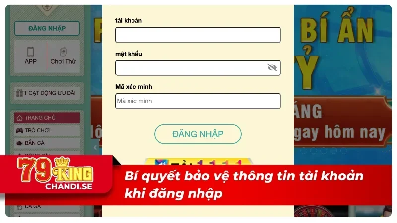 Thủ thuật an toàn cho account khi đăng nhập 79King